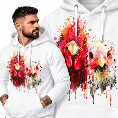 BLUZA Z KAPTUREM ZWIERZĘTA KURCZAK 2